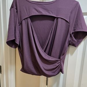 SHEIN Mauve Short Sleeve Drape Tee